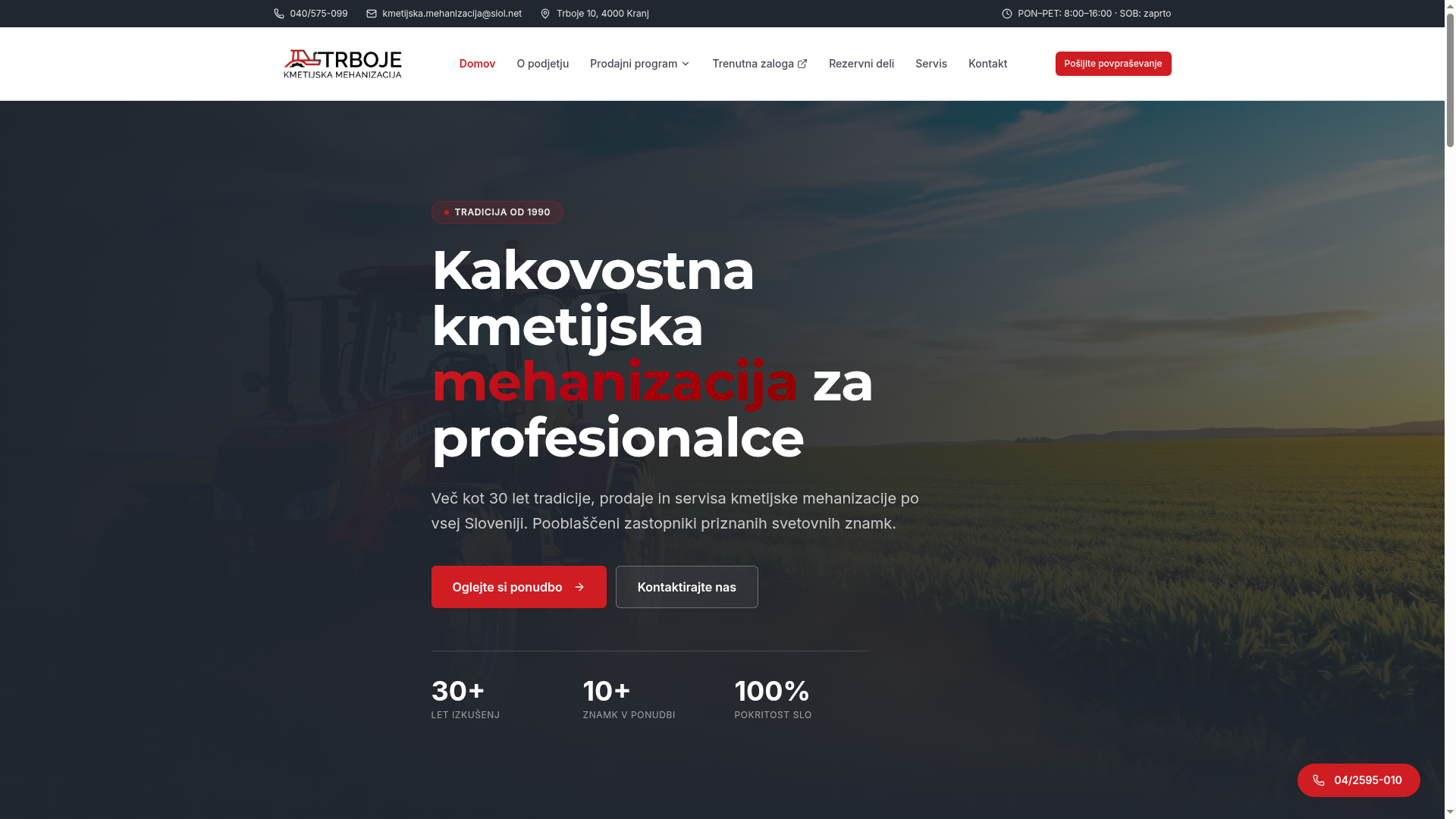 Kmetijska Mehanizacija Trboje